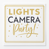 Hollywood Awards Night Beverage Napkins - "Lights Camera Party!" Theme, 40-Pack